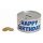 Spardose aus Metall, Happy Birthday, Größe: 10x6x10cm