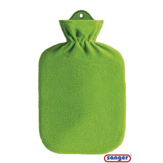 Sänger® Gummi-Wärmflasche mit Bezug grün,  2,0 ltr.