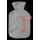 Wärmflasche Auszeit grau-rot, Hugo Frosch  1,8 ltr. Filzoptik