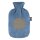 fashy Wärmflasche 2,0 ltr. mit Flauschbezug und Stickerei, blau