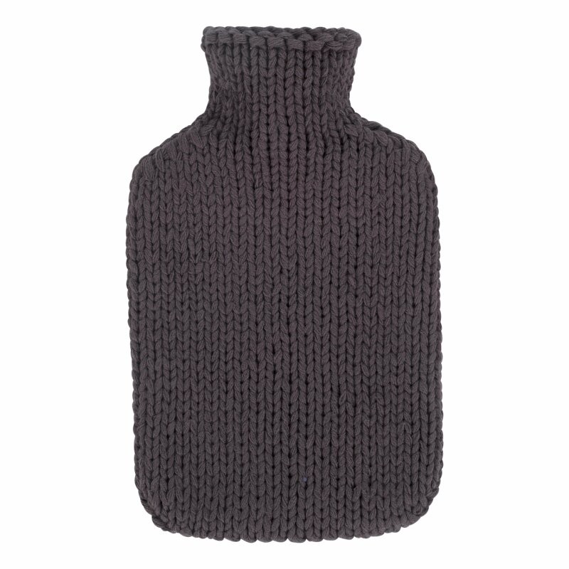 Wärmflasche grau BIG 1,8l SOXO Wärmer im Pulloverbezug warm halten